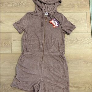 YITTY Taupe Hooded Romper